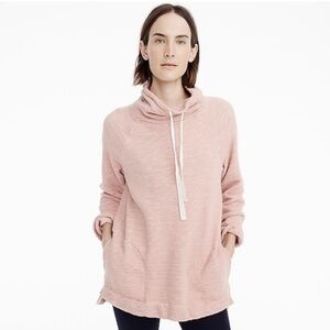 J.Crew Funnel Neck Pullover Sweatshirt XXS/XS Blush Pink